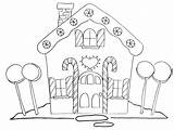 Coloring Gingerbread House Pages Print Lollipop Christmas Big Printable Four Color Colouring Kids Candy Clipart Sheets Snowflake Board Netart Customized sketch template