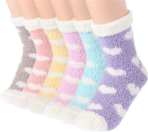 Fluffy Socks For Women And Girls Soft Fuzzy Comfy Winter Warm Thicken