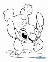 Stitch Coloring Pages Lilo Disney Cute Drawing Printable Disneyclips Book Hand Standing Pdf Getdrawings Funstuff Gif sketch template