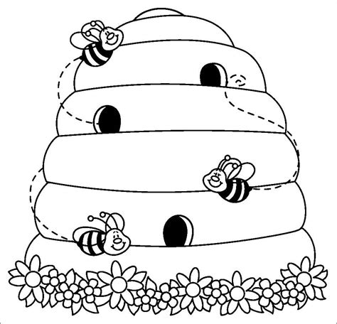 bumble bee hive coloring pages sketch coloring page