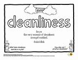 Cleanliness Virtue sketch template