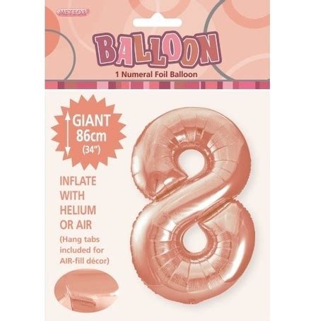 rose gold numeral  foil shape balloon