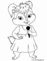 Coloring Chipmunks Alvin Pages Eleanor Singing Colouring Chipettes Kids Chipmunk Brittany Printable Print Girls Color Disney Sheets Cartoons Popular Coloringhome sketch template