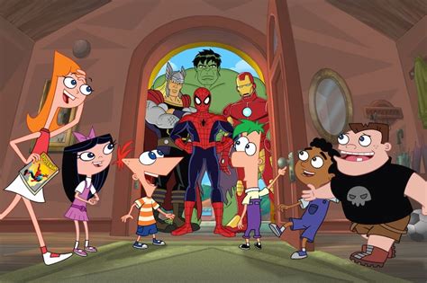 first animated disney marvel crossover announced — and it s phineas