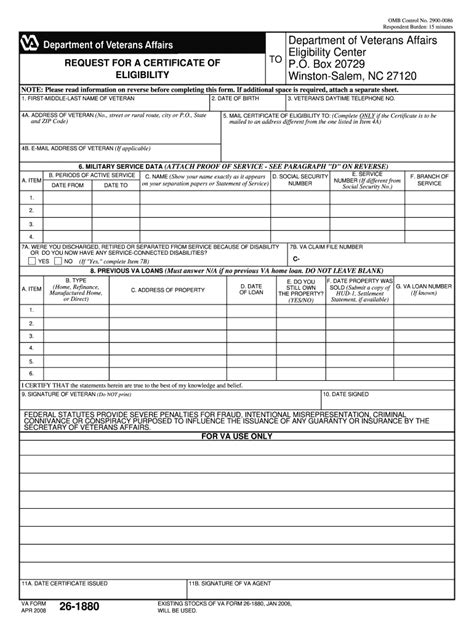 Va Form 26 1880 2020 2021 Fill And Sign Printable