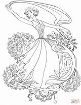 Coloring Shawl Colorare Ballerine Supercoloring Mandalas Raskrasil Balet Disegni Danza Drukuj sketch template