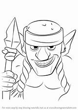 Clash Spear Clans Goblins Drawingtutorials101 Drawings Tutorials Goblin Kissclipart Gobelin Crash sketch template