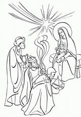 Coloring Pages Epiphany Epiphanie Magi Adoration Du Des Mages Colouring Wise Kings Three Marie Christmas Colour Jesus Sheets La Visit sketch template