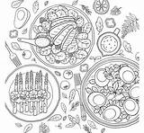 Coloring Food Pages Books Mandala Adult Coloriage sketch template