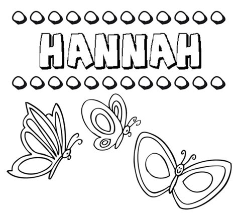 desenho  nome hannah  imprimir  pintar imagens de nomes
