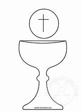 Chalice Communion First Template Banner Coloring Templates Holy Printable Molde Clipart Clip Catholic Cake Cup Glass Church Decorations Cups Dresses sketch template