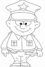 Coloring Pages Policeman Police Printable Officer Kids Drawing Clipart Color Colouring Crafts Car Strong Colorear Holidays Cars Visit Kid Library sketch template