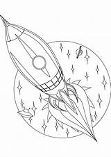 Spaceship Rocket sketch template