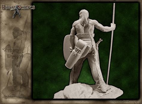 completed scythian warrior mm planetfigure miniatures