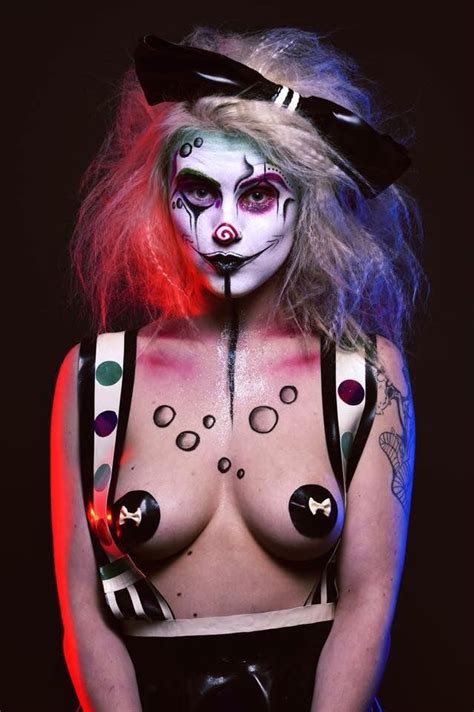 Female Clown Body Paint Clown Girl Cosplay Luscious