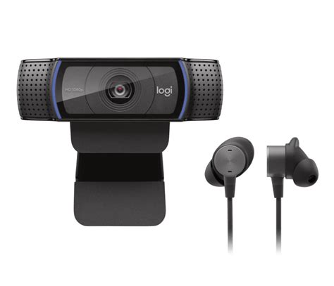 logitech essential video collaboration kit earbuds webcam