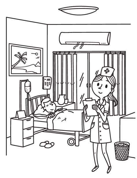 hospital coloring pages scenery mountains