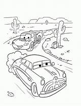 Coloring Cars Pages Pixar Disney Doc Hudson Popular sketch template