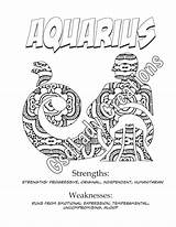 Aquarius Coloring Pages Adult Choose Board Zodiac sketch template