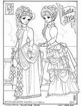 Bustle Template Coloring Pages sketch template