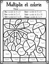 Multiplication Magique Calcul Colorier Jeux Ce1 Magiques Maths Choisir sketch template