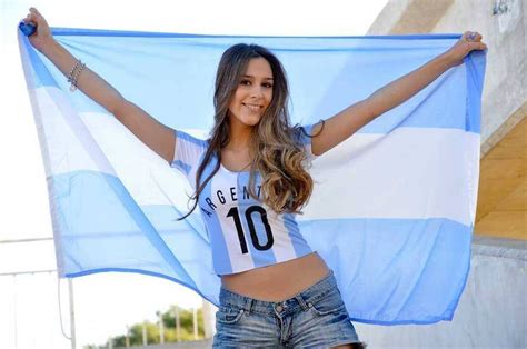Argentina Female Football Fans Argentina Fan Fifa World Cup Brazil