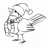 Christmas Bird Coloring Pages sketch template