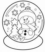 Coloring Christmas Pages Globe Snow Snowman Kids Printable Print Whit Sheets Winter Color Preschool Xmas Globes Online Cone Worksheet Part sketch template