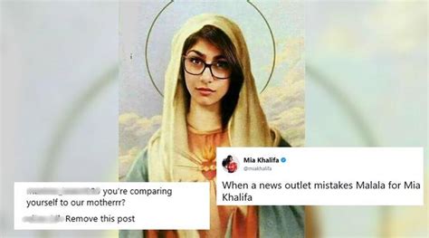 Mia Khalifa Posts Photo As Virgin Mary Compares With Malala Yousafzai