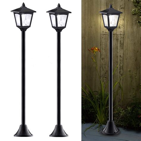 buy  inches mini solar lamp post lights outdoor solar powered