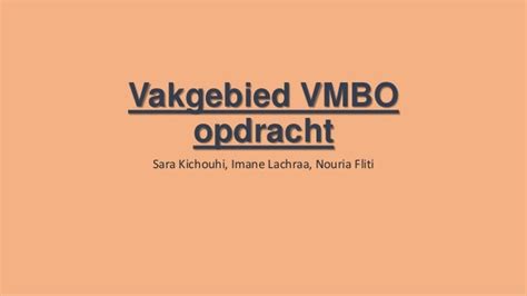 vakgebied vmbo