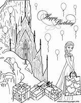 Elsa Castle Coloring Pages Birthday Ice Colouring Disney Party Happy Frozen Printable Drawing Color Online Print Kids Getdrawings Choose Board sketch template