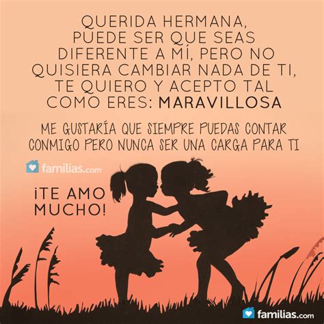 te amo mucho hermana inspiracion  recrear mensaje
