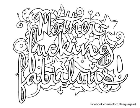 fabulous sweary coloring book words coloring book quote coloring