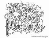 Coloring Pages Adult Word Printable Book Colouring Swear Fucking Cool Fabulous Books Ups Grown Color Quote Quotes Mother Sheets Curse sketch template