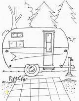 Coloring Pages Printable Camping Trailer Travel Campers Adult Vintage Happy Arrow Rv Instant Crafts Etsy Color Camper Colouring Theme Embroidery sketch template