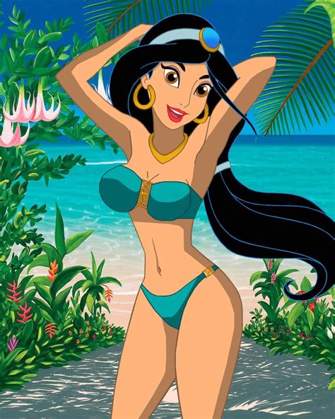 Princess Jasmine In A Bikini Disney Fan Art Princess Princess Jasmine