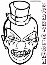 Clown Scary Coloring Pages Colorings sketch template
