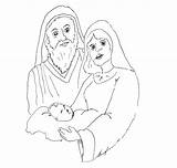 Coloring Jesus Baby Mary Joseph Sheet Pages Template Hughes Patricia Created sketch template
