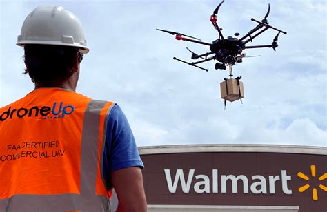 walmart hitches future  drone deliveries  droneup investment