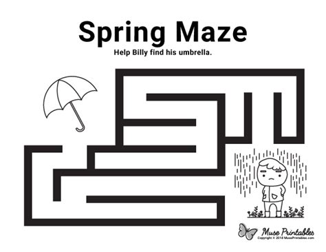 printable spring maze