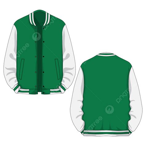 green white varsity jacket mockup vector illustration jacket mockups varsity jacket front