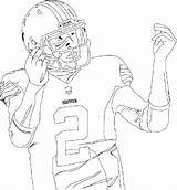 Pages Johnny Manziel Coloring Sketch Please Showboating Stop Play Game Just Template Caption sketch template