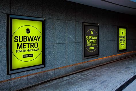 subway metro screen mock   graphic shelter