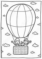 Korb Heißluftballon Malvorlage sketch template