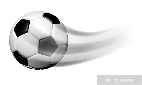 Soccer Ball In Motion Isolated On White Background Sticker