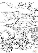 Coloring Crater Lake Baby Animal Designlooter Rowlf Click sketch template
