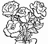 Coloring Roses Pages Adults Print sketch template