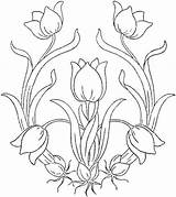 Coloring Pages Flower Adults Printable Embroidery Daffodil Flowers Patterns Floral Adult Works Designs Color Tulips Book Border Hand Sheets Drawing sketch template