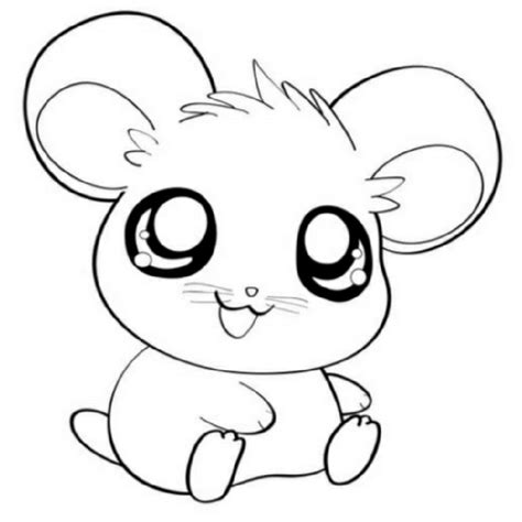 coloring page cute hamster  svg cut file